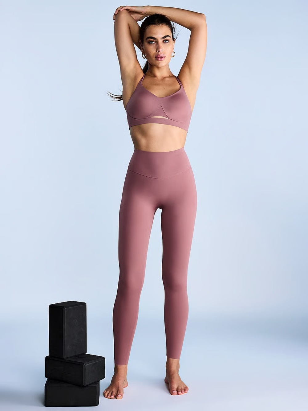 Victoria Secret VSX elevate vintage rose side pocket leggings